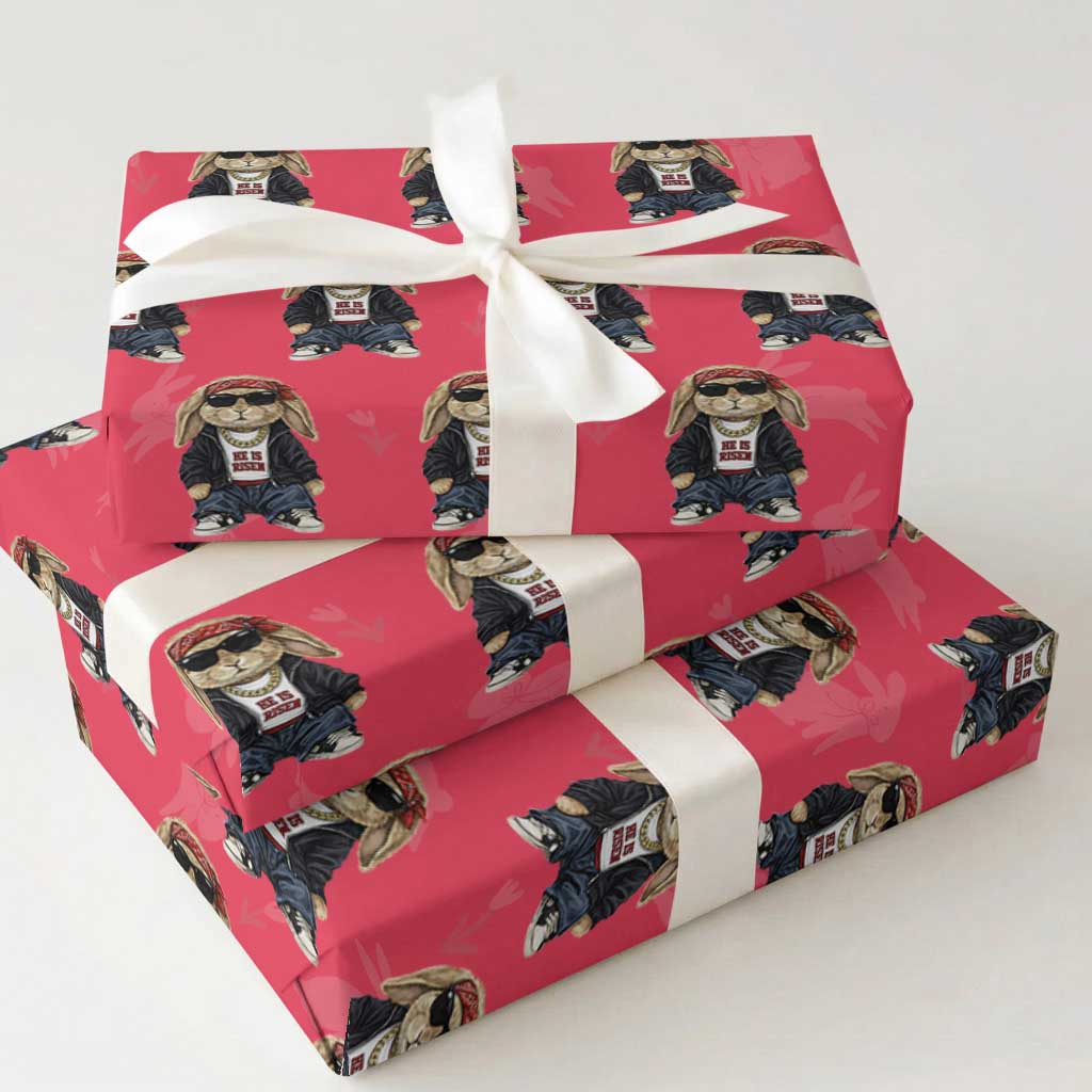 Hip Hop Easter Bunny He is Risen Jesus Religious Christian Wrapping Paper Roll
