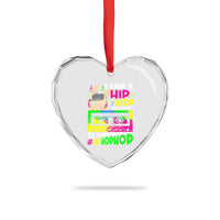 Hip Hop Easter Bunny Heart Crystal Glass Ornament Funny Hippity Cool Rabbit Lovers Toddler - Wonder Print Shop