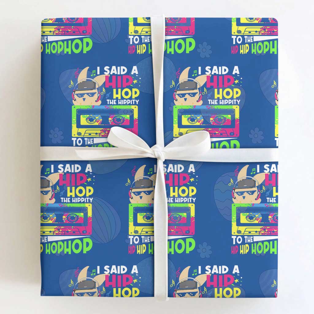 Hip Hop Easter Bunny Wrapping Paper Roll Funny Hippity Cool Rabbit Lovers Toddler