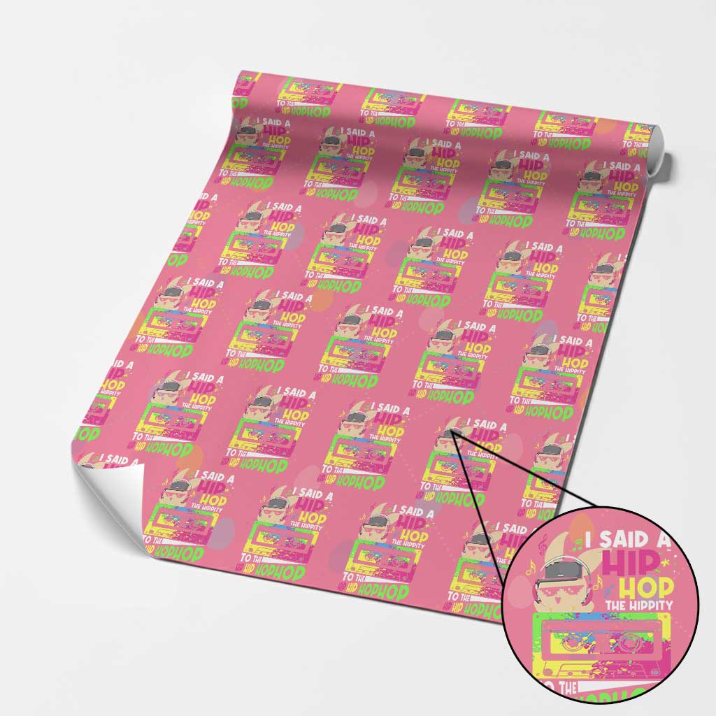 Hip Hop Easter Bunny Wrapping Paper Roll Funny Hippity Cool Rabbit Lovers Toddler
