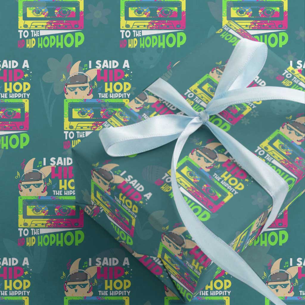 Hip Hop Easter Bunny Wrapping Paper Roll Funny Hippity Cool Rabbit Lovers Toddler