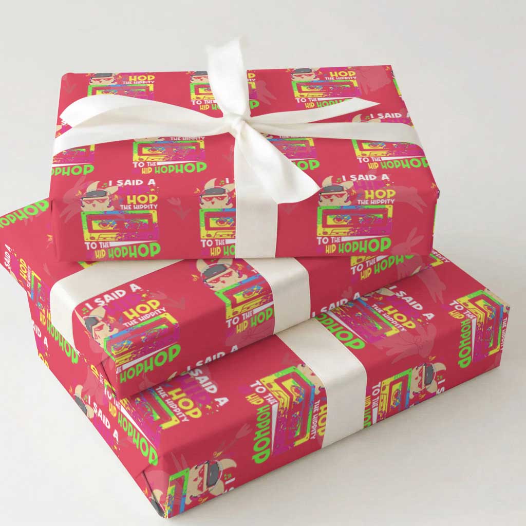 Hip Hop Easter Bunny Wrapping Paper Roll Funny Hippity Cool Rabbit Lovers Toddler