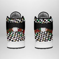 Hippie Christmas High Sneakers AJ1 Doodle Style - Wonder Print Shop