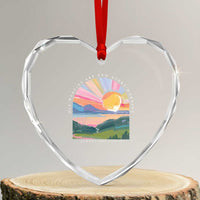 His Mercies Are New Every Morning Heart Crystal Glass Ornament Religious Christian Bible Verse - Wonder Print Shop