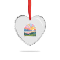 His Mercies Are New Every Morning Heart Crystal Glass Ornament Religious Christian Bible Verse - Wonder Print Shop