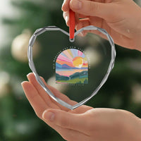 His Mercies Are New Every Morning Heart Crystal Glass Ornament Religious Christian Bible Verse - Wonder Print Shop