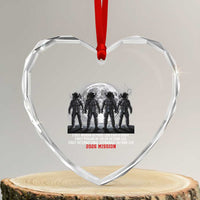 Historic 2026 Lunar Mission Crew Celebration Heart Crystal Glass Ornament Proud To Be Beyond Low Earth Orbit
