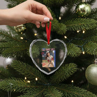 Hit The Dang Ball Funny Doll Baseball Graphic Heart Crystal Glass Ornament Sassy Sports Fan Gift