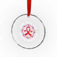 HIV Awareness Empowerment Gift Crystal Glass Ornament Faith Hope Love - Wonder Print Shop