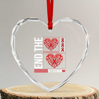 HIV Awareness End The Stigma Heart Crystal Glass Ornament World AIDS Day Gift - Wonder Print Shop