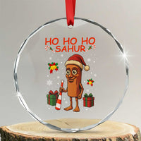 Ho Ho Ho Sahur Italian Brainrot Meme Crystal Glass Ornament Funny Gen Z Alpha Christmas Gift - Wonder Print Shop