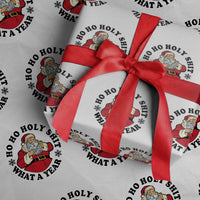 Ho Ho Holy Shit What A Year Wrapping Paper Roll Funny Christmas Santa - Wonder Print Shop