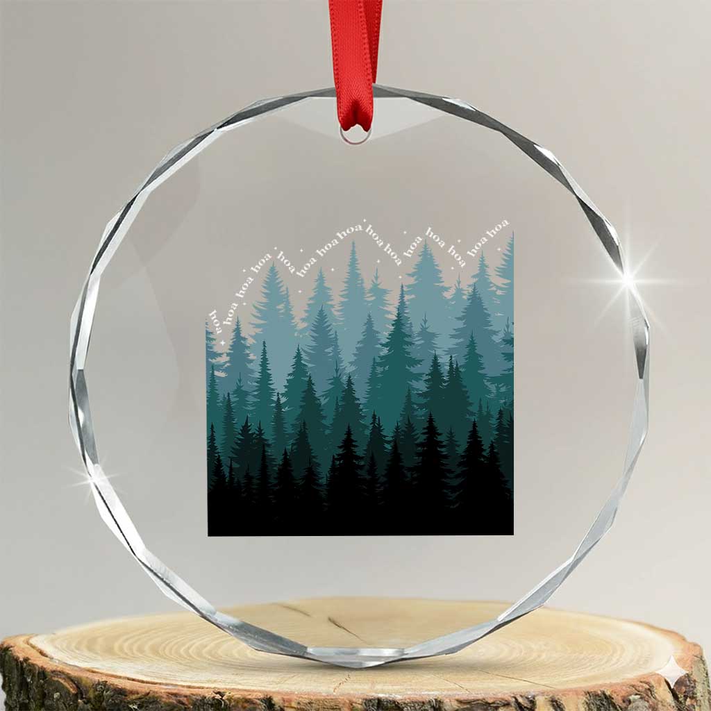 Hoa Hoa Hoa Crystal Glass Ornament Twilight Lover Pine Forest Cozy - Wonder Print Shop