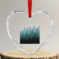Hoa Hoa Hoa Heart Crystal Glass Ornament Twilight Lover Pine Forest Cozy - Wonder Print Shop