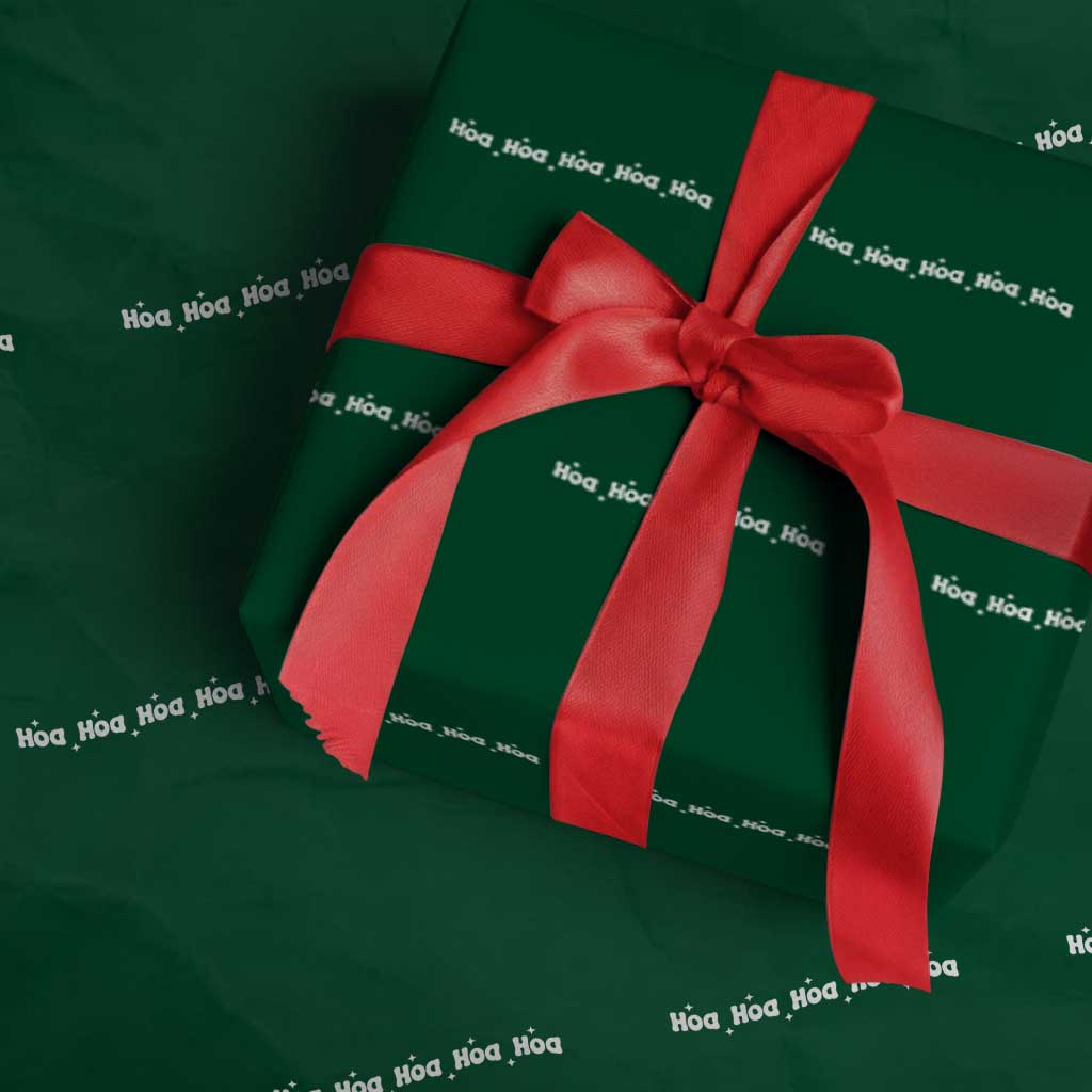 Hoa Hoa Hoa Wrapping Paper Roll Funny Book Lover - Wonder Print Shop