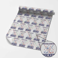 Hockey Champions 2026 Wrapping Paper Roll Patriotic Ice Hockey Fan