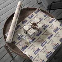 Hockey Champions 2026 Wrapping Paper Roll Patriotic Ice Hockey Fan