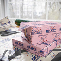 Hockey Champions 2026 Wrapping Paper Roll Patriotic Ice Hockey Fan