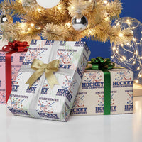 Hockey Champions 2026 Wrapping Paper Roll Patriotic Ice Hockey Fan