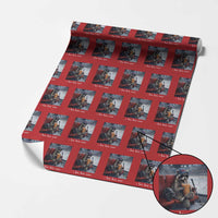 Hockey Mom Raccoon Iced Coffee Wrapping Paper Roll I Live Here Now