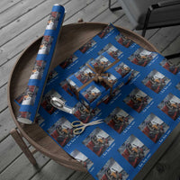 Hockey Mom Raccoon Iced Coffee Wrapping Paper Roll I Live Here Now