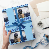 Hockey Mom Raccoon Iced Coffee Wrapping Paper Roll I Live Here Now