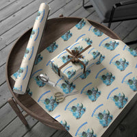 Hockeysaurus Wrapping Paper Roll Funny Dinosaur Playing Ice Hockey Gift - Wonder Print Shop