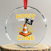 Hoist The Cone Jolly Roger Victory Crystal Glass Ornament Pirate Skull Baseball Sports Fan IYKYK Meme