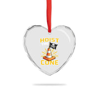 Hoist The Cone Jolly Roger Victory Heart Crystal Glass Ornament Pirate Skull Baseball Sports Fan IYKYK Meme