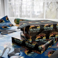 Hold My Bourbon It’s Derby Day Vintage Sunset Wrapping Paper Roll Funny Horse Racing Enthusiast Retro Graphic