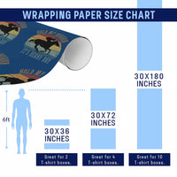 Hold My Bourbon It’s Derby Day Vintage Sunset Wrapping Paper Roll Funny Horse Racing Enthusiast Retro Graphic