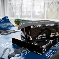 Hold On I See A Cat Wrapping Paper Roll Funny Pet Parent Humor Cat Person - Wonder Print Shop