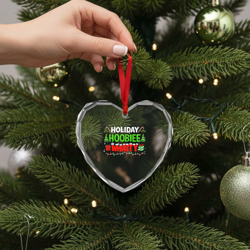 Holiday Hoobie Whatty Heart Crystal Glass Ornament Funny Christmas Movie - Wonder Print Shop