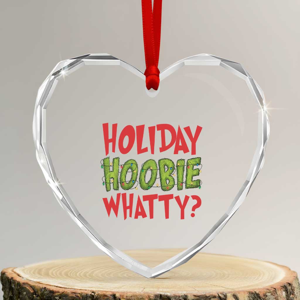 Holiday Hoobie Whatty Heart Crystal Glass Ornament Funny Christmas Movie Holiday - Wonder Print Shop