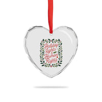 Holiday Lights And Human Rights Heart Crystal Glass Ornament Christmas Activists Freedom Gift - Wonder Print Shop