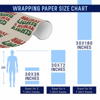 Holiday Lights And Human Rights Wrapping Paper Roll Supporter Gift For Civil Rights - Wonder Print Shop