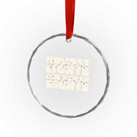 Holiday Lights Human Rights Christmas Crystal Glass Ornament - Wonder Print Shop