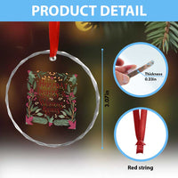 Holiday Lights Womens Rights Supporter Crystal Glass Ornament Feminist Activist Christmas Gift - Wonder Print Shop
