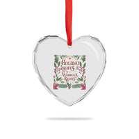 Holiday Lights Womens Rights Supporter Heart Crystal Glass Ornament Feminist Activist Christmas Gift - Wonder Print Shop
