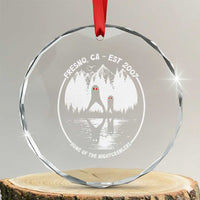 Home Of The Fresno Nightcrawlers Crystal Glass Ornament California Cryptid Hunter - Wonder Print Shop