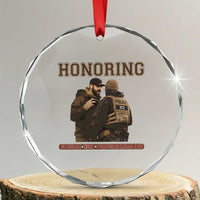 Honoring Alex Pretti ICU Nurse Tribute Support Gift Crystal Glass Ornament