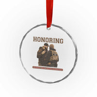 Honoring Alex Pretti ICU Nurse Tribute Support Gift Crystal Glass Ornament