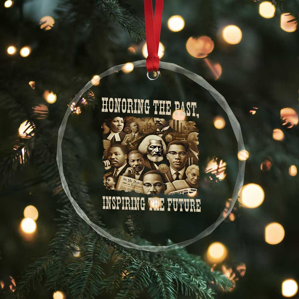 Honoring The Past Inspiring The Future Crystal Glass Ornament Black History Month - Wonder Print Shop