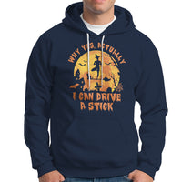 Halloween Witch Hoodie Yes Actually I Can Drive A Stick Halloween Costume - Wonder Print Shop