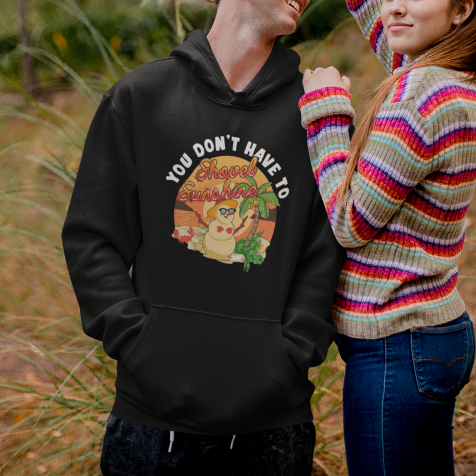 Christmas In Hawaii Hoodie Hawaiian Snowman You Don't Have To Shovel Sunshine - Wonder Print Shop