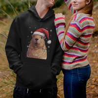 Capybara Christmas Hoodie Funny Santa Capy Meme Xmas Vibe - Wonder Print Shop