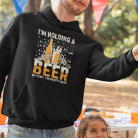 Beer Lover Hoodie I'm Holding A Beer So Yeah I'm Pretty Busy Funny Beer Lover - Wonder Print Shop