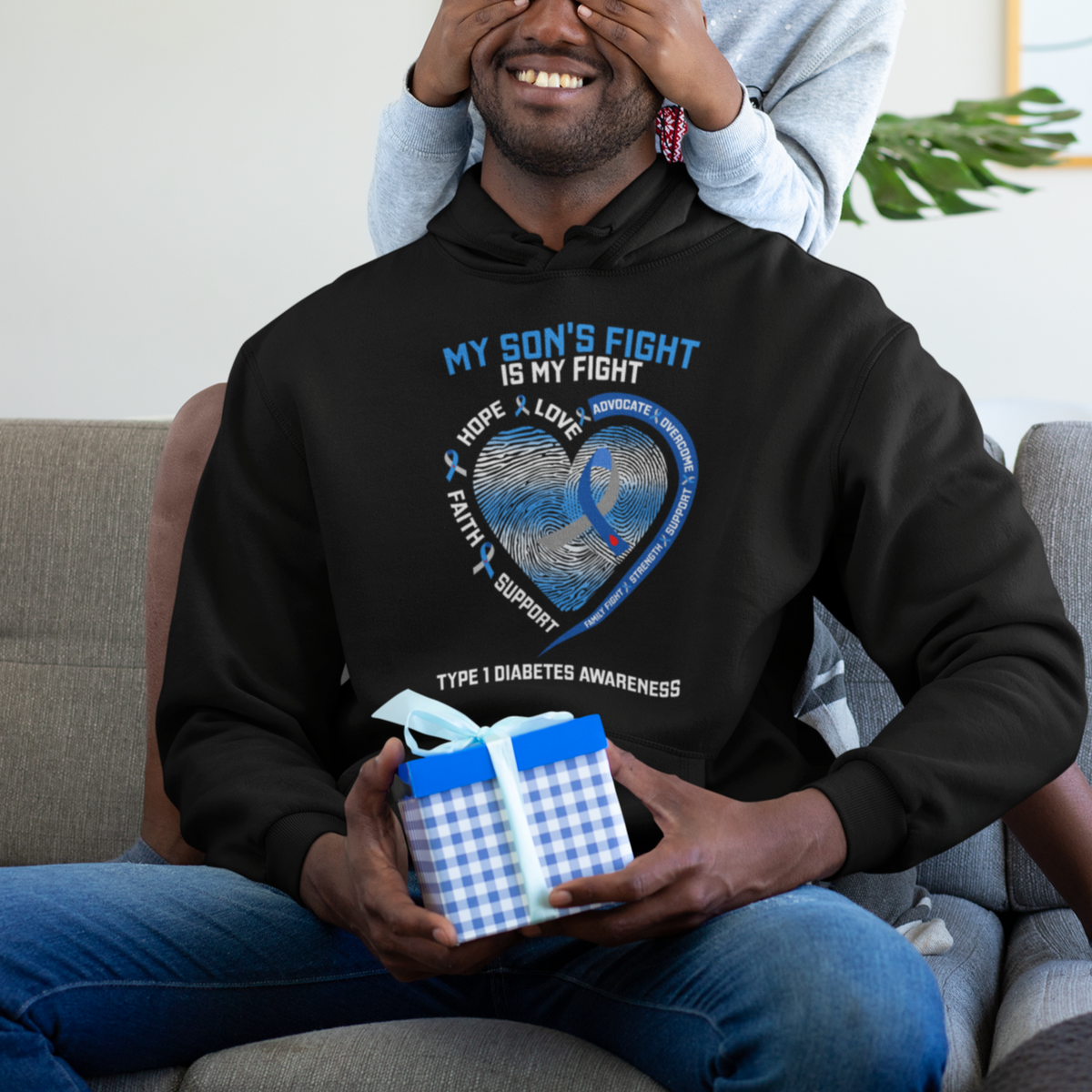 My Son's Fight Is My Fight Type 1 Diabetes Awareness Hoodie - Wonder Print Shop