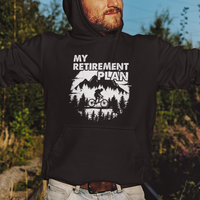Retirement Plan Hoodie Funny Retired Rider Riding Bicycle - Wonder Print Shop