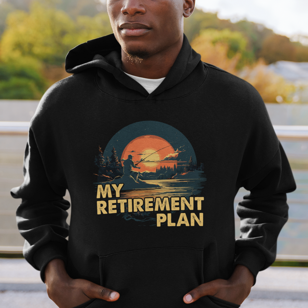 Retirement Plan Hoodie Funny Retired Fisherman Fishing - Wonder Print Shop